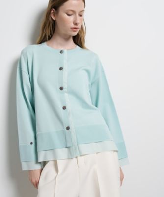 シャツトリムニットコンビカーディガン | LANVIN en Bleu (Women