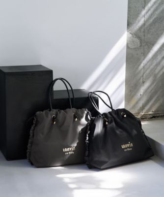 サイドフリルドロストトートバッグ大 | LANVIN en Bleu (Women
