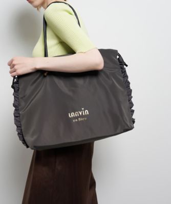 サイドフリルドロストトートバッグ大 | LANVIN en Bleu (Women