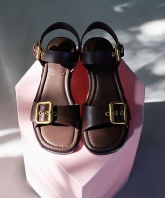 ＜LANVIN en Bleu (Women)＞レザーベルトサンダル