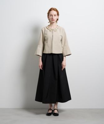 グログランノーカラージャケット | LANVIN en Bleu (Women)/ランバン