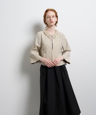 グログランノーカラージャケット | LANVIN en Bleu (Women)/ランバン
