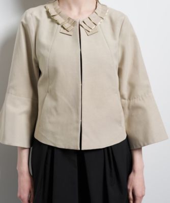 グログランノーカラージャケット | LANVIN en Bleu (Women)/ランバン