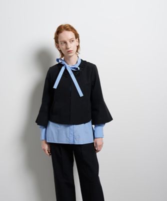 グログランノーカラージャケット | LANVIN en Bleu (Women)/ランバン