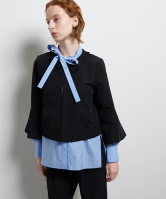 グログランノーカラージャケット | LANVIN en Bleu (Women)/ランバン