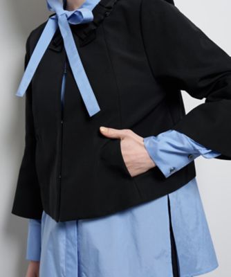 グログランノーカラージャケット | LANVIN en Bleu (Women)/ランバン