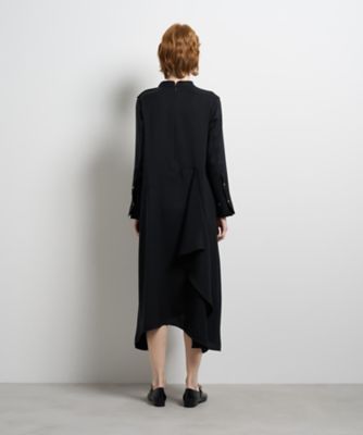 シルキーツイルドレープシャツワンピース | LANVIN en Bleu (Women