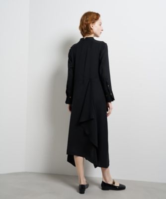 シルキーツイルドレープシャツワンピース | LANVIN en Bleu (Women