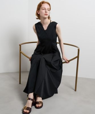 撥水タフタノースリーブワンピース | LANVIN en Bleu (Women)/ランバン