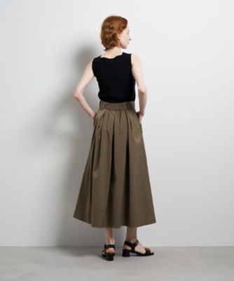 新品タグ付き　ランバンコレクション　フリンジフレアスカート タフタタックフレアスカート | LANVIN en Bleu (Women)/ランバン オン