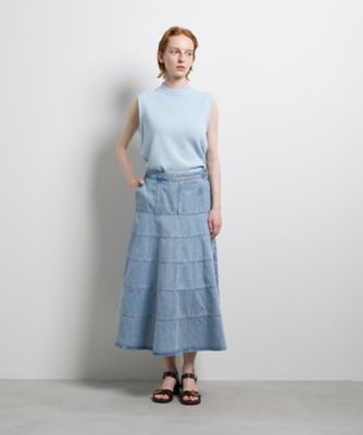 新品未使用bluelea ボリュームフレアスカート　denim36 Lee×LANVIN en Bleuデニムフレアスカート | LANVIN en