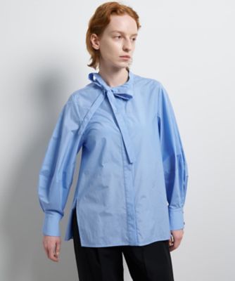 figLondon/タイプライター/リボン/ブラウス fig London（フィグロンドン）の「typewriter ribbon BL（シャツ