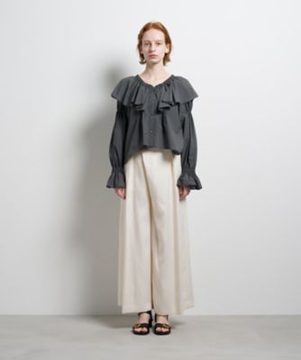 ギャザーフリルブラウス | LANVIN en Bleu (Women)/ランバン オン