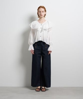 ギャザーフリルブラウス | LANVIN en Bleu (Women)/ランバン オン