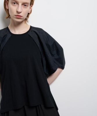 ＜LANVIN en Bleu (Women)＞コクーンスリーブコンビカットソー