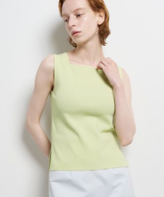 ＜LANVIN en Bleu (Women)＞スクエアネックノースリーブニット