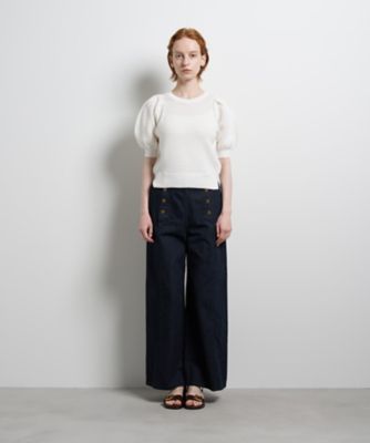 アイレットパフスリーブニット | LANVIN en Bleu (Women)/ランバン