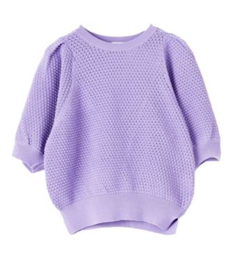 ＜LANVIN en Bleu (Women)＞アイレットパフスリーブニット