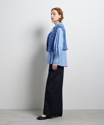 ストラ　Aラインツイードディニットツイードベスト ニットツイードベスト | LANVIN en Bleu (Women)/ランバン オン ブルー