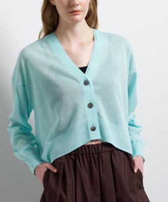 ＜LANVIN en Bleu (Women)＞Ｖネックショートカーディガン