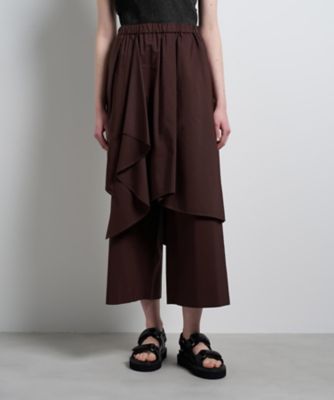 ＜LANVIN en Bleu (Women)＞アシンメトリーレイヤードパンツ