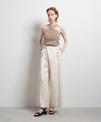 フロントタックツイルワイドパンツ | LANVIN en Bleu (Women)/ランバン