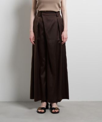 ＜LANVIN en Bleu (Women)＞フロントタックツイルワイドパンツ