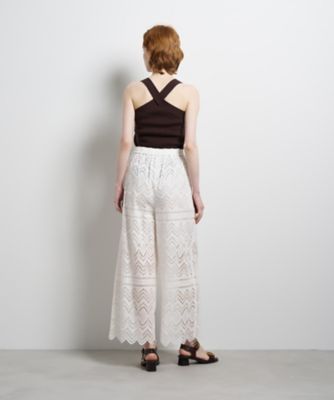 エンブロイダリーコットンレースパンツ | LANVIN en Bleu (Women