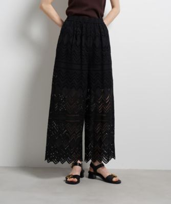 エンブロイダリーコットンレースパンツ | LANVIN en Bleu (Women