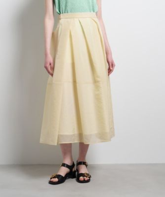 ＜LANVIN en Bleu (Women)＞シアータックフレアスカート