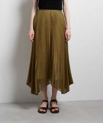 オーガンジーカーブヘムプリーツスカート | LANVIN en Bleu (Women