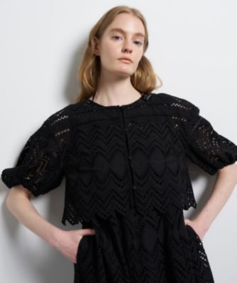 venit コットンレースエンブロダイアリーブラウス エンブロイダリーコットンレースブラウス | LANVIN en Bleu (Women
