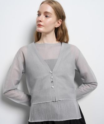 シアーVネックカーディガン | LANVIN en Bleu (Women)/ランバン オン