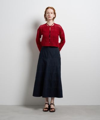 定価2.5万新品❤︎ランバンオンブルー ベロアリボンビジューカーディガン❤︎ 定価2.5万新品❤︎ランバンオンブルー ベロアリボンビジュー
