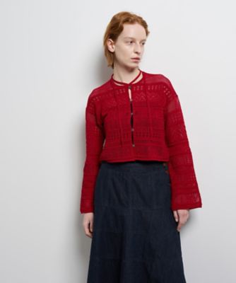レースニットカーディガン | LANVIN en Bleu (Women)/ランバン オン