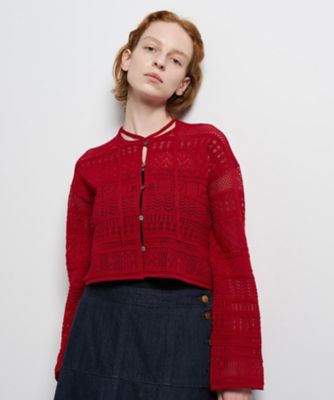 ＜LANVIN en Bleu (Women)＞レースニットカーディガン