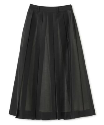 シアーボックスプリーツスカート | LANVIN en Bleu (Women)/ランバン