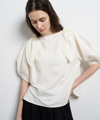 ＜LANVIN en Bleu (Women)＞ショルダーリボンカットソー