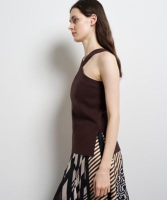 2wayクロスネックニットタンクトップ | LANVIN en Bleu (Women