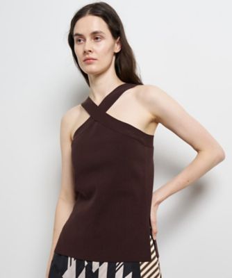 2wayクロスネックニットタンクトップ | LANVIN en Bleu (Women