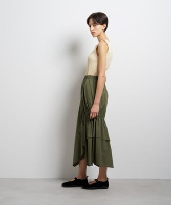 撥水アシンメトリーギャザースカート | LANVIN en Bleu (Women