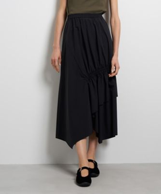 撥水アシンメトリーギャザースカート | LANVIN en Bleu (Women