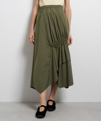 撥水アシンメトリーギャザースカート | LANVIN en Bleu (Women
