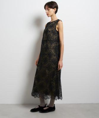 ラインフラワーレースワンピース | LANVIN en Bleu (Women)/ランバン