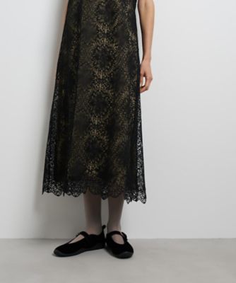 ラインフラワーレースワンピース | LANVIN en Bleu (Women)/ランバン
