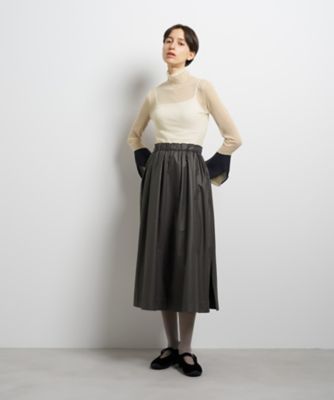タックフレアスカート | LANVIN en Bleu (Women)/ランバン オン ブルー