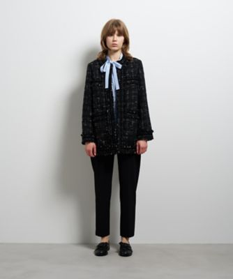ツイードノーカラージャケット | LANVIN en Bleu (Women)/ランバン