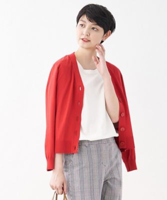 ＜CARA O CRUZ (Women)＞ワイドリブ切替カーディガン