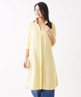 ＜CARA O CRUZ (Women)＞ストライプロングシャツ【ＰＡＧＡＮＩＮＩ】