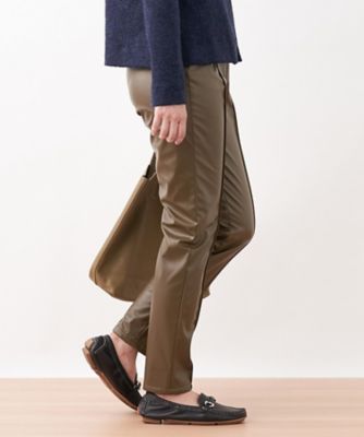 【あったか】裏起毛合皮パンツ